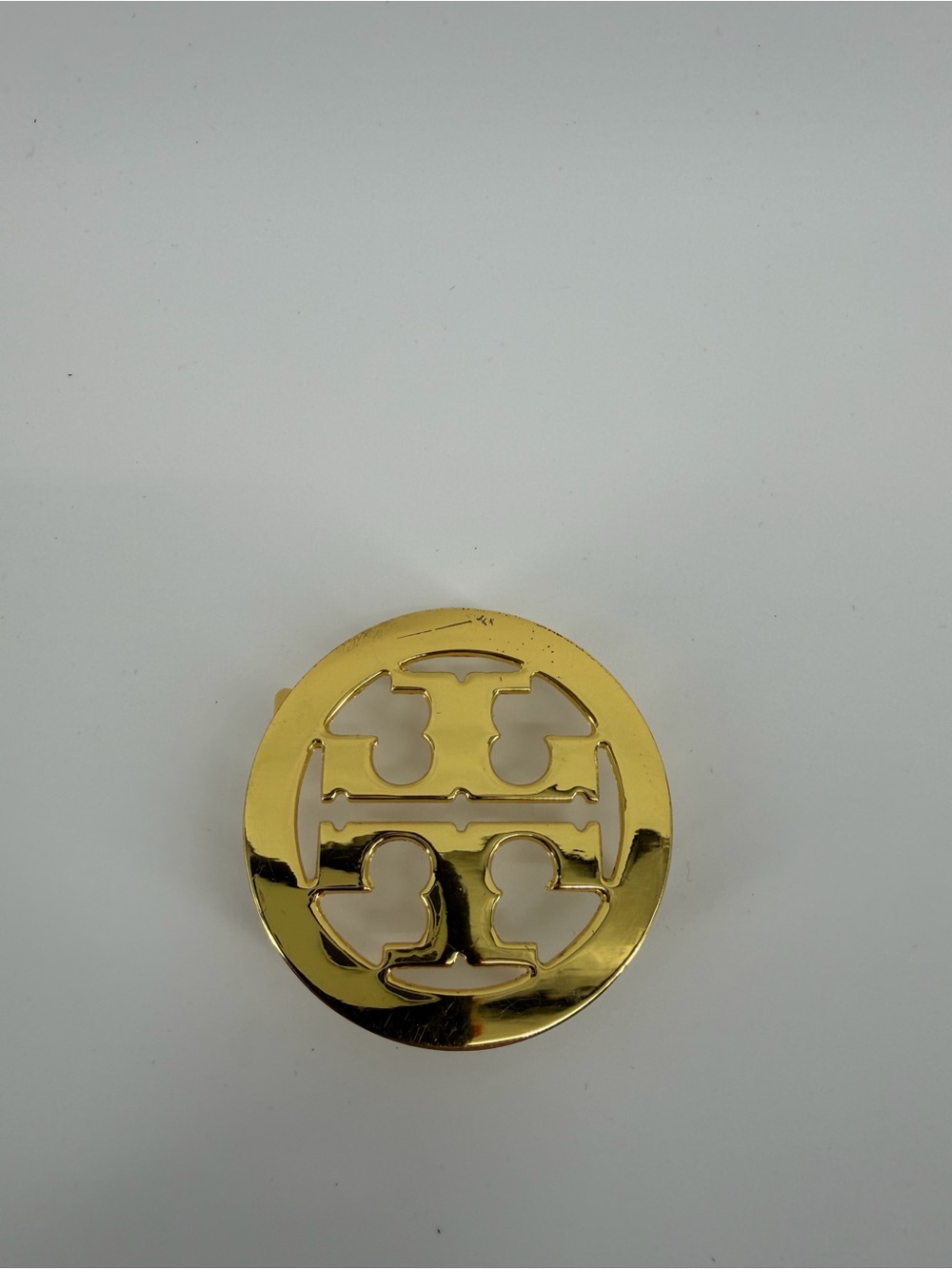 Tory Burch Gold Tone Metal Logo Emblem Replacement Bag Hardware 2.5”